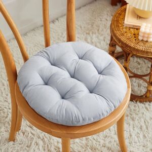 LINGHHANG Chair Pads Set of 4, Chair Cushion Floor Cushion Seat Cushions, Cushions with Filling for Garden Chairs Yoga Meditation (40cm/15.7'',Grey)