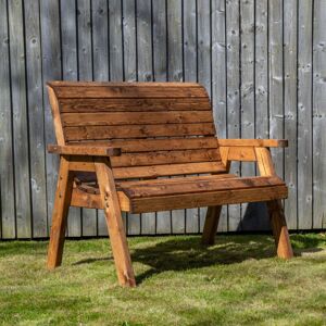 Samuel Alexander - Charles Taylor Hand Made Traditional 3 Seater Chunky Rustic Wooden Garden Bench Furniture