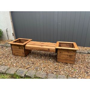Charles Taylor Trading - Knights Single Planter Bench - Timber - L47.5 x W125 x H40 cm