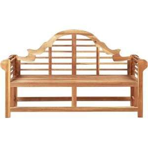 Beliani - Classic Outdoor Garden Bench Acacia Wood 196 cm Slatted Design Light Wood Marlboro