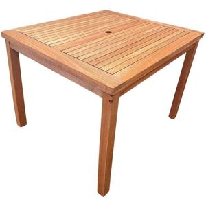 Devon Hardwood Square Dining Table - Grey Wooden Garden Table Set