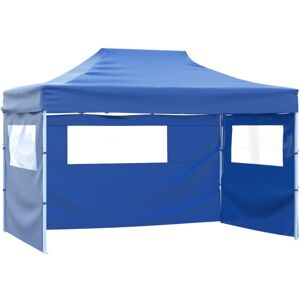 Vidaxl - Foldable Tent with 3 Walls 3x4.5 m Blue