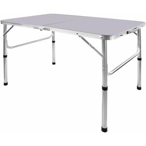DAYPLUS Folding Camping Table with Adjustable Height, Portable Foldable Trestle Picnic Tables Kitchen Dining Garden Potting Table Outdoor Indoor, Aluminium