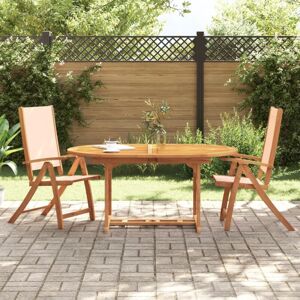Bonnevie - Folding Garden Chairs 2 pcs,Outdoor Chair Solid Wood Acacia and Textilene VSVS775635