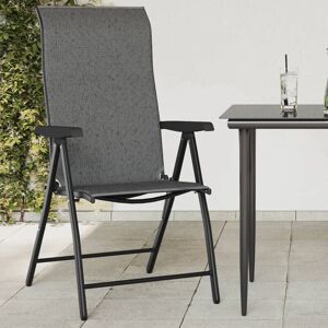 Bonnevie - Folding Garden Chairs 4 pcs,Outdoor Chair Grey Poly Rattan VSVS124546
