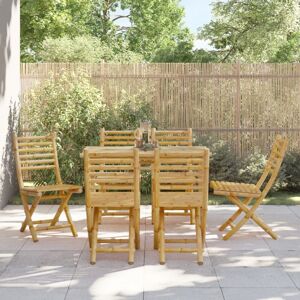 BONNEVIE Folding Garden Chairs 6 pcs,Outdoor Chair 43x54x88 cm Bamboo VSVS489145
