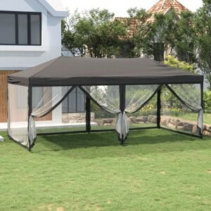 Bonnevie - Folding Party Tent,Event tent with Sidewalls Anthracite 3x6 m VSVS718442