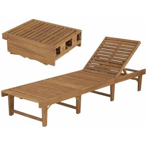 Vidaxl - Folding Sun Lounger Solid Acacia Wood