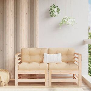 Bonnevie - Garden Corner Sofas 2 pcs,Outdoor sofa Solid Wood Pine VSVS879604