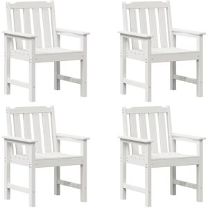 Vidaxl - Garden Dining Chair 4 pcs White 65.5 x 55.5 x 88cm Plastic