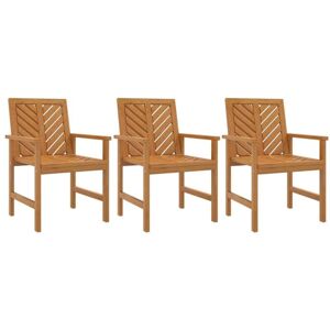 Vidaxl - Garden Dining Chairs 3 pcs Solid Wood Acacia
