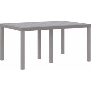 Garden Dining Set 5 pcs Light Grey Polt rattan Vidaxl