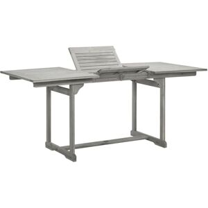 BONNEVIE Garden Dining Table,Outdoor Table (120-170)x80x75 cm Solid Acacia Wood VSVS129300