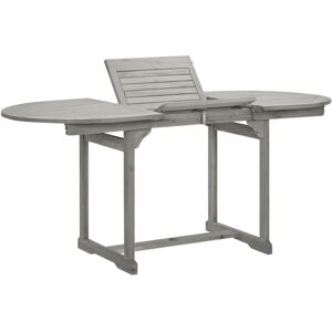 BONNEVIE Garden Dining Table,Outdoor Table (120-170)x80x75 cm Solid Acacia Wood VSVS229951