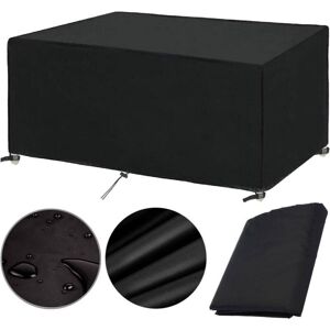 IKODM Garden Furniture Cover 200x100x75cm Garden Table Cover Protection Outdoor Furniture Waterproof Windproof Anti-UV Cold Resistant Oxford Fabric
