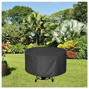 DEWDAT Garden Furniture Cover 210d Oxford Waterproof Fabric Furniture Cover Garden Table Cover Tarpaulin With Rope And Locking Buckle-Round-227100cm