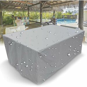 DEWDAT Garden Furniture Cover, 210D Rectangular Waterproof Furniture Cover with Drawstring for Garden Furniture Patio Table Furniture Cover