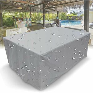 Dewdat - Garden Furniture Cover, 210D Rectangular Waterproof Furniture Cover with Drawstring for Garden Furniture Patio Table Furniture Cover