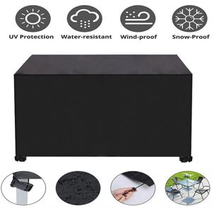 GOTRAYS Garden Furniture Cover, 600D Oxford Fabric Garden Table Cover All Weather Protection, for Table and Sofa Sets with Rope and Buckle Lock (190 x 125 x