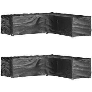 Vidaxl - L-Shaped Garden Furniture Covers 2 pcs 16 Eyelets 250x250x70 cm