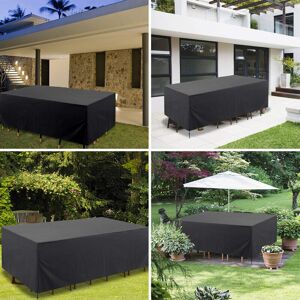 GOTRAYS Garden Furniture Cover, Waterproof Protective Tarpaulin for Outdoor Table and Chairs, Rectangular Furniture Cover for Snow Protection, 30025090cm