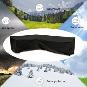 Dewdat - Garden Furniture Covers l Shape Sofa Cover Outdoor Dining Waterproof Patio Set Cover Dust Cover (20027082cm, Black)