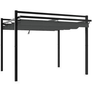 Vidaxl - Garden Gazebo with Retractable Roof Anthracite 3x3 m Aluminium