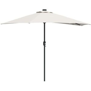 Garden Parasol Half Sand 294 x 150 x 224 cm Fabric Vidaxl