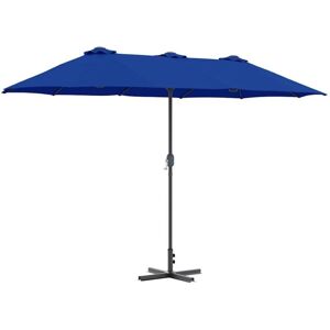 Vidaxl - Garden Parasol Blue 370 x 197 x 239 cm Powder-coated steel