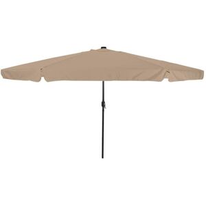Garden Parasol Taupe, Black 395 x 395 x 245 cm Polyester, Steel Vidaxl