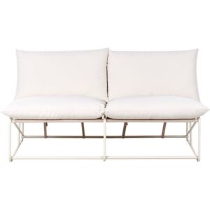 BELIANI Garden Sofa 2 Seater PICO Metal Light Beige