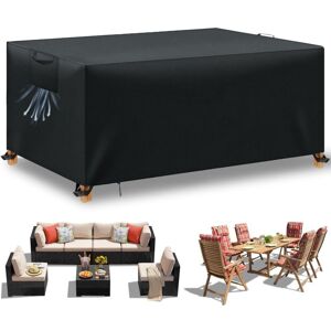 TINOR Garden Table Cover, Outdoor Garden Furniture Cover, Waterproof Anti-UV Garden Furniture Covers, 420D Oxford Fabric Protective Garden Furniture Cover,