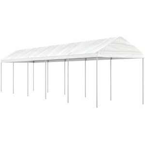 BONNEVIE Gazebo,Garden pavilion with Roof White 11.15x2.28x2.69 m Polyethylene VSVS331895