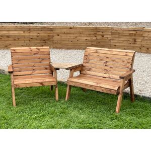 Charles Taylor Trading - Charles Taylor Grand 3 Seater Wooden Angled Companion Bench Chair Seat
