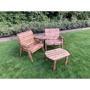 Charles Taylor - Grand Twin Angled Chair with Coffee Table - W240 x D90 x H98 - Fully Assembled