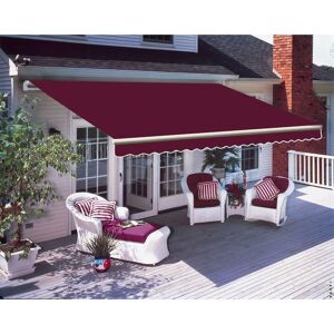 Green Bay - Greenbay 3 x 2.5m Manual Awning Garden Patio Canopy Sun Shade Shelter Retractable Wine Red