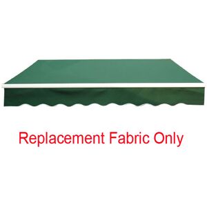 Green Bay - Greenbay 4x3m Garden Awning Replacement Fabric Top Cover Front Valance Green