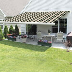 Green Bay - Greenbay Full Cassette Electric Remote Controlled Retractable Garden Patio Canopy Awning 3x2.5M Multi-stripe