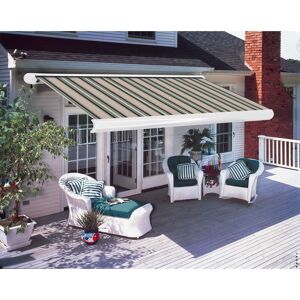 Green Bay - Greenbay 4.5x3M Full Cassette Electric Remote Controlled Retractable Garden Patio Canopy Awning Multi-stripe