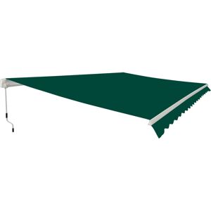 Green Bay - Greenbay Garden Patio Manual Retractable Awning Canopy Sun Shade Shelter Angle Adjustable 4.5x3M Green