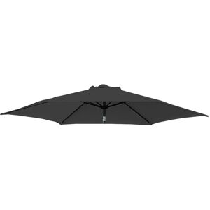 Replacement Fabric Garden Parasol Canopy Cover for 2.5m 6 Arm Parasol - Black - Greenbay