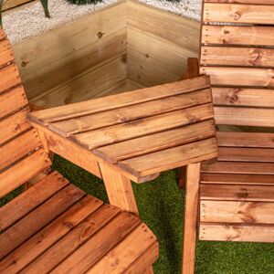 Samuel Alexander - Hand Made Chunky Rustic Wooden Garden Furniture Angled Tray
