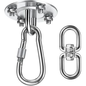 Tinor - Heavy Duty Ceiling Hook 400kg Capacity,360°Rotation Stainless Steel Hammock Hook Suspension Kit,Round Ceiling Mount for Aerial Yoga,Hanging