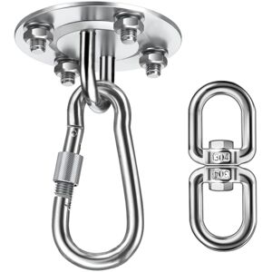 Tinor - Heavy Duty Ceiling Hook 400kg Capacity,360°Rotation Stainless Steel Hammock Hook Suspension Kit,Round Ceiling Mount for Aerial Yoga,Hanging