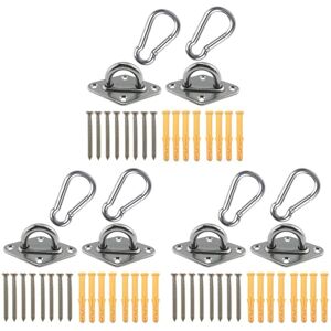 Tlily - Heavy Duty Hammock Hanging Kit Eye Plates Ceiling Wall Mount Anchor Hooks Hanger for Hammock Swing Chair X3 I399935