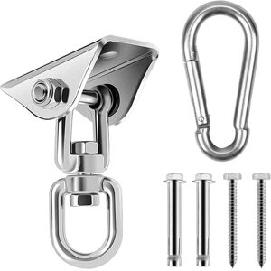 MEMKEY Heavy Duty Stainless Steel Ceiling Hook, 360° Rotatable Hanging Swing Hook, Ceiling Mount Mounting Hook for Hanging Chair, Punching Bag, Boxing,