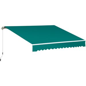 Outsunny - homcom Garden Patio Manual Awning Canopy Sun Shade Shelter Green