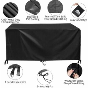 DEWDAT Large Waterproof Garden Patio Furniture Cover for Home Rattan Table Cube