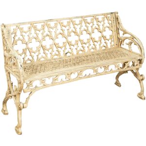 Biscottini - Cast iron outdoor bench 130x47x79 cm Outdoor bench 2 seater chair Garden sofa Iron bench Bench with armrests