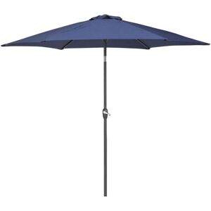 Beliani - Modern Garden Patio Outdoor Market Umbrella Parasol Metal Pole Navy Blue Varese